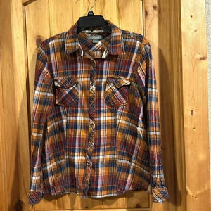 Natural Reflections Multicolor Plaid Button Down Shirt